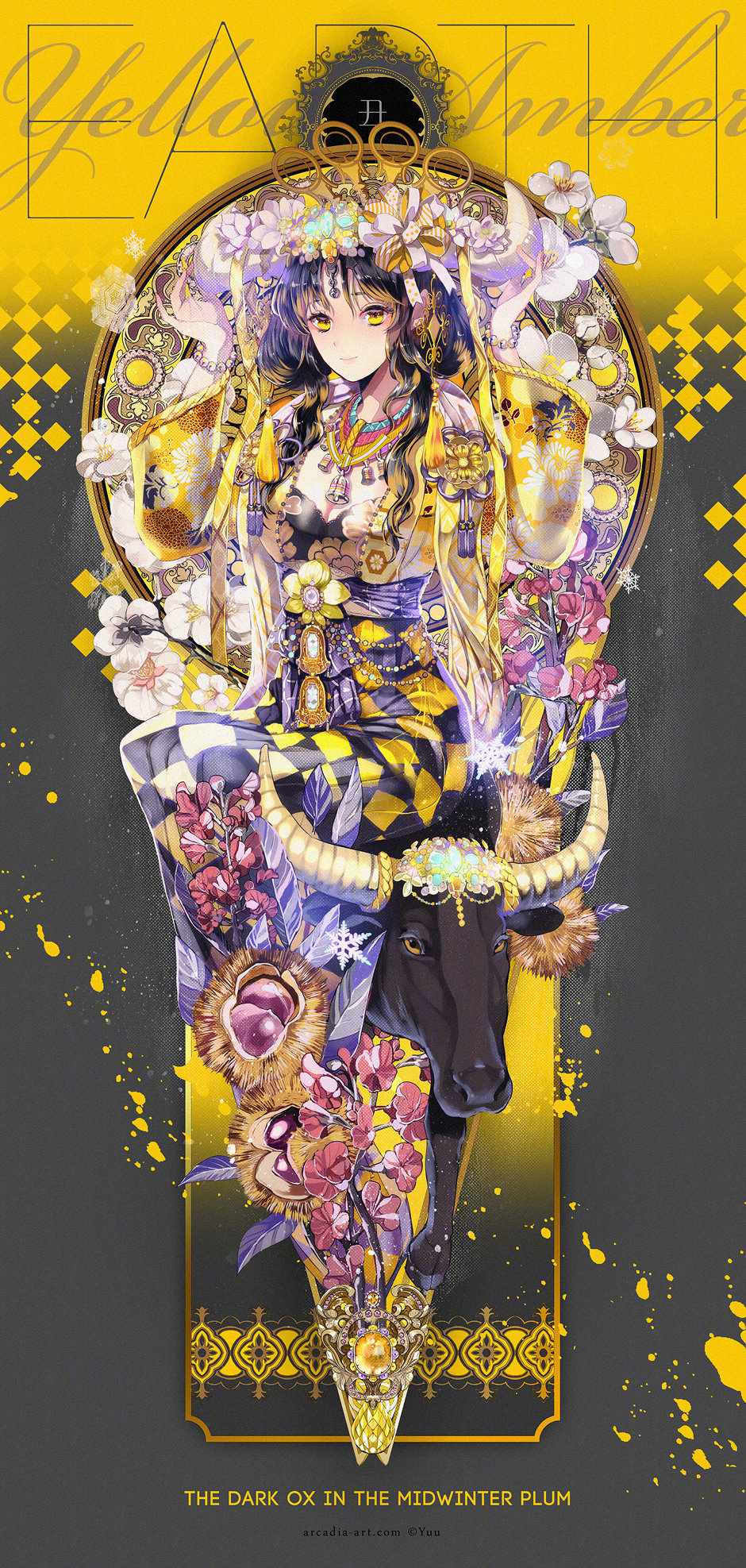 画师「憂」作品欣赏:色彩华丽,融入中国元素的十二生肖拟人插画