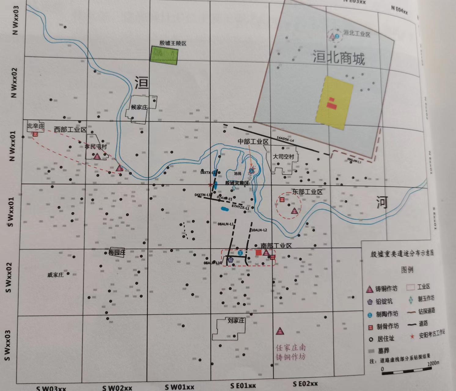 安阳殷墟平面图图片