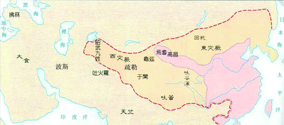 唐朝西域地图高清图片