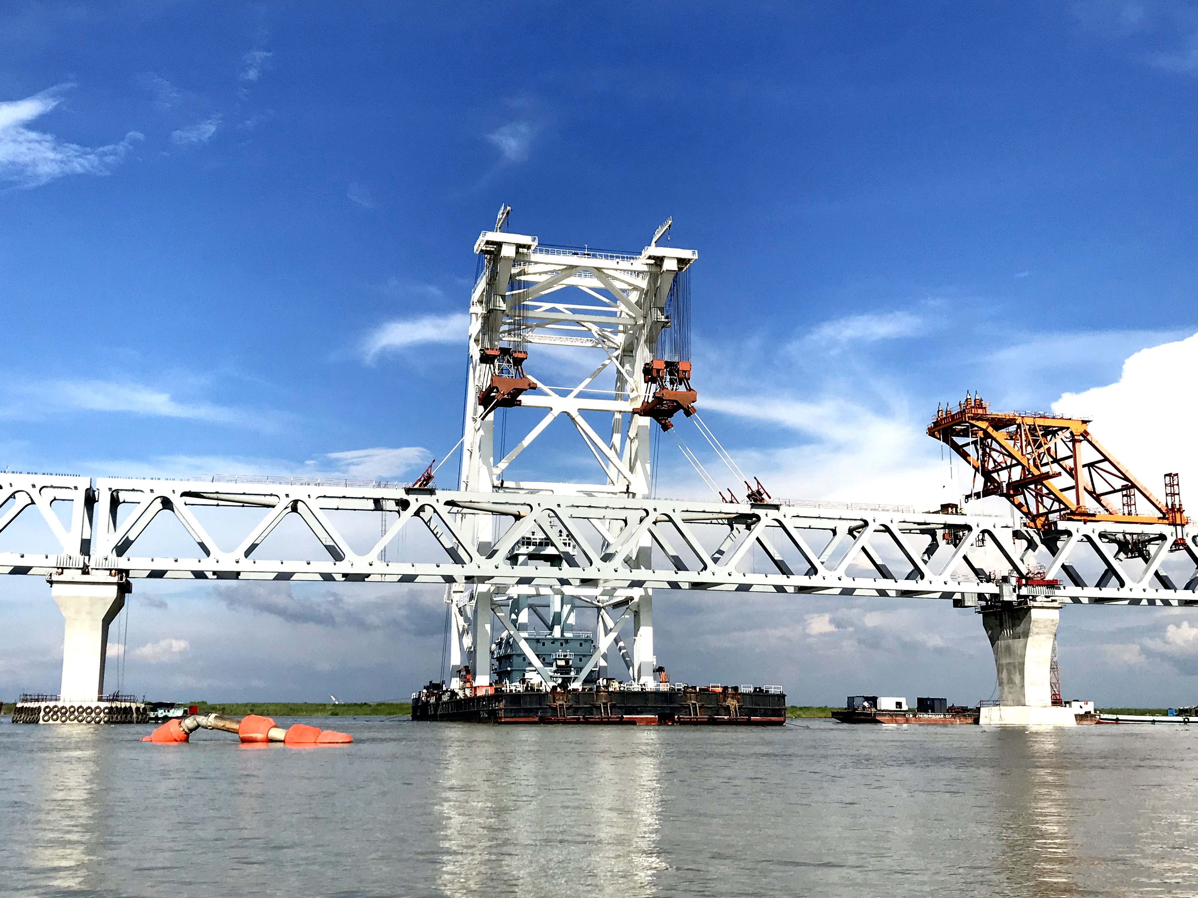 建设中的孟加拉国帕德玛大桥