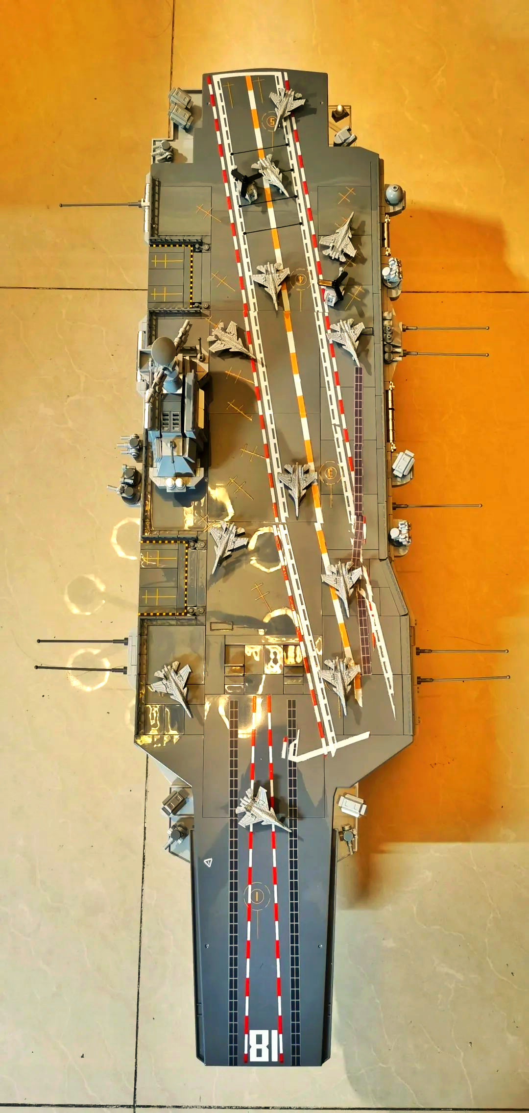 福建号航空母舰乐高拼装记,细节满满