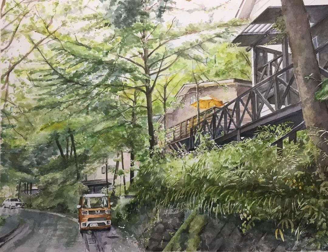 tanaka 田园风光 透亮的水彩