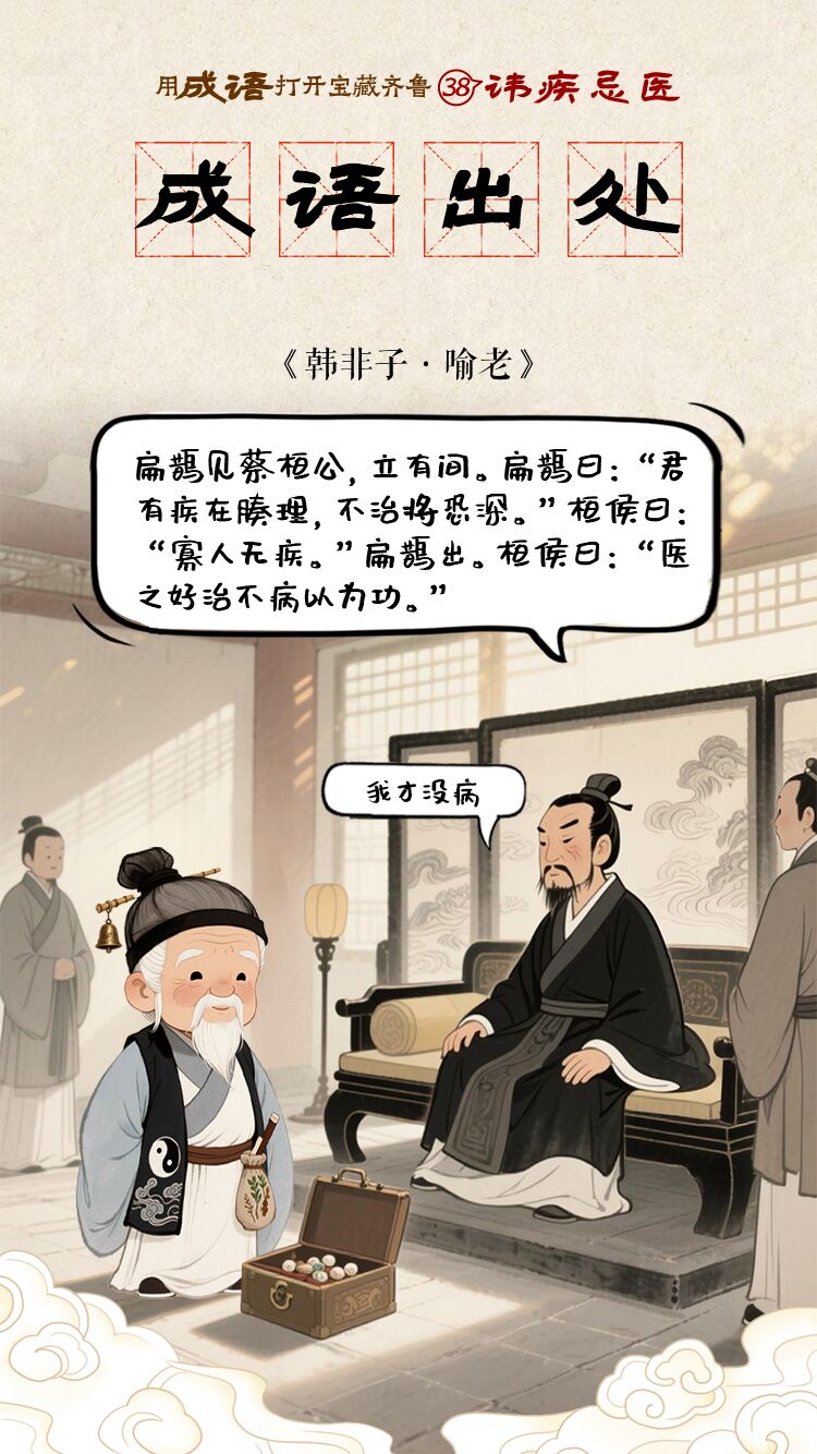 用成语打开宝藏齐鲁㊳丨讳疾忌医