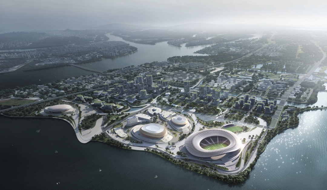 南沙全民文化体育综合体开门红,体育场主体结构已完成99%