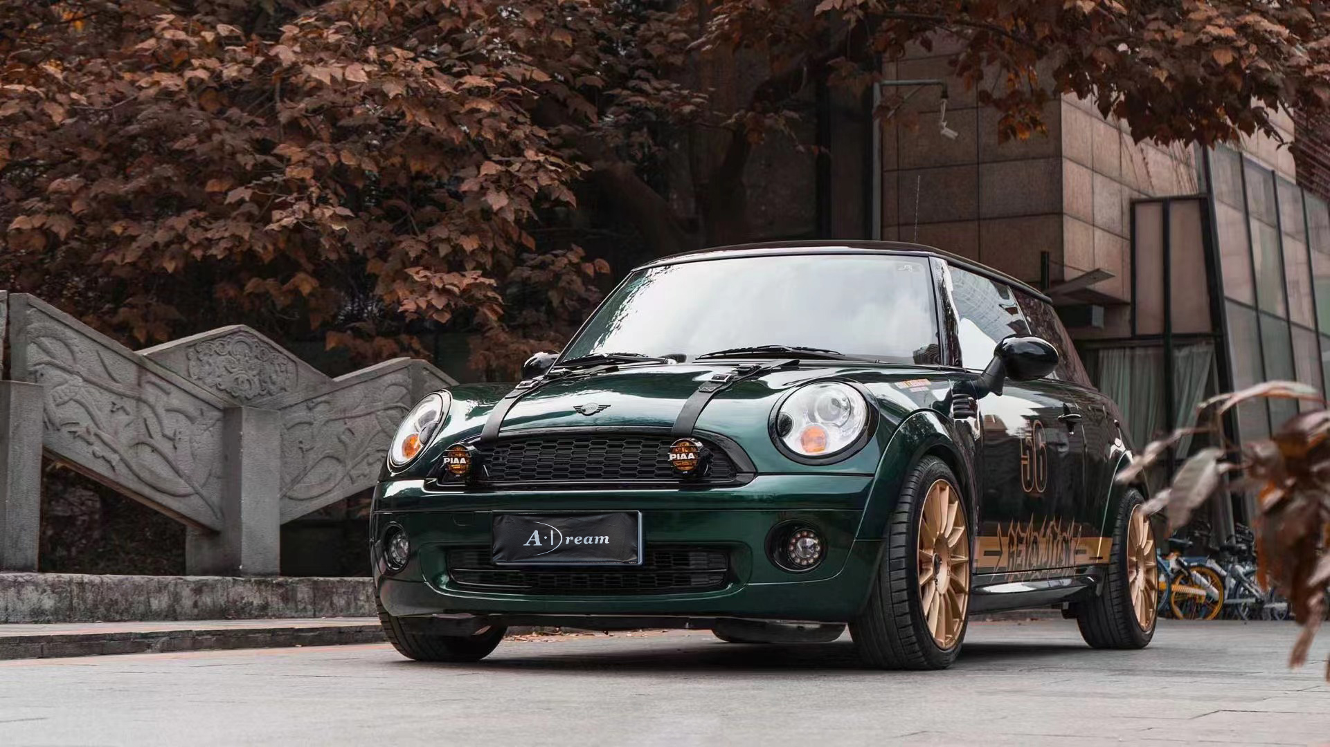 阿呆车服·漆面改色膜——mini复古英伦绿