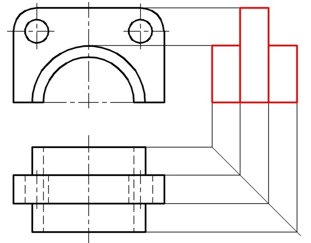组合体结构分析:由图一中主,俯视图的对应关系可知,组合体的构成如下1
