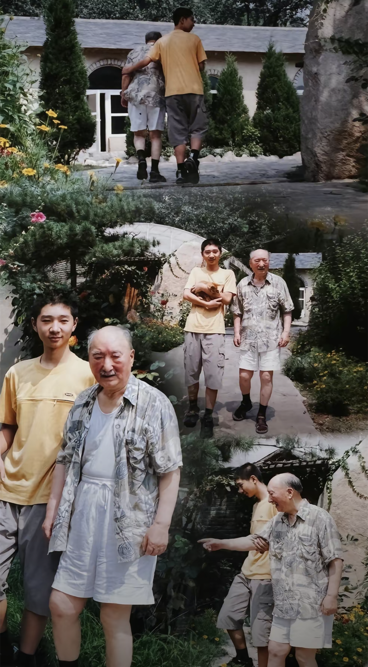 陈大愚发文怀念爷爷陈强!爷孙同框一个样,四代人共用一张脸