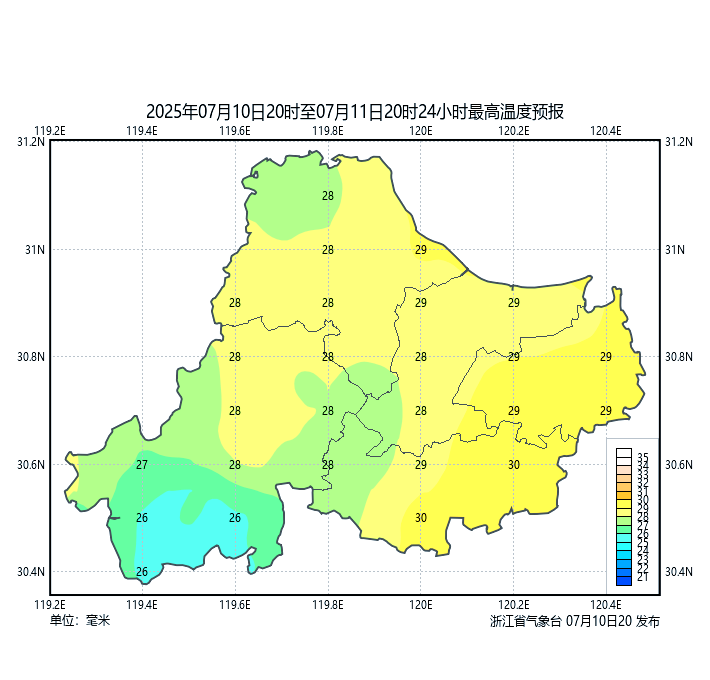 今天湖州天气预报