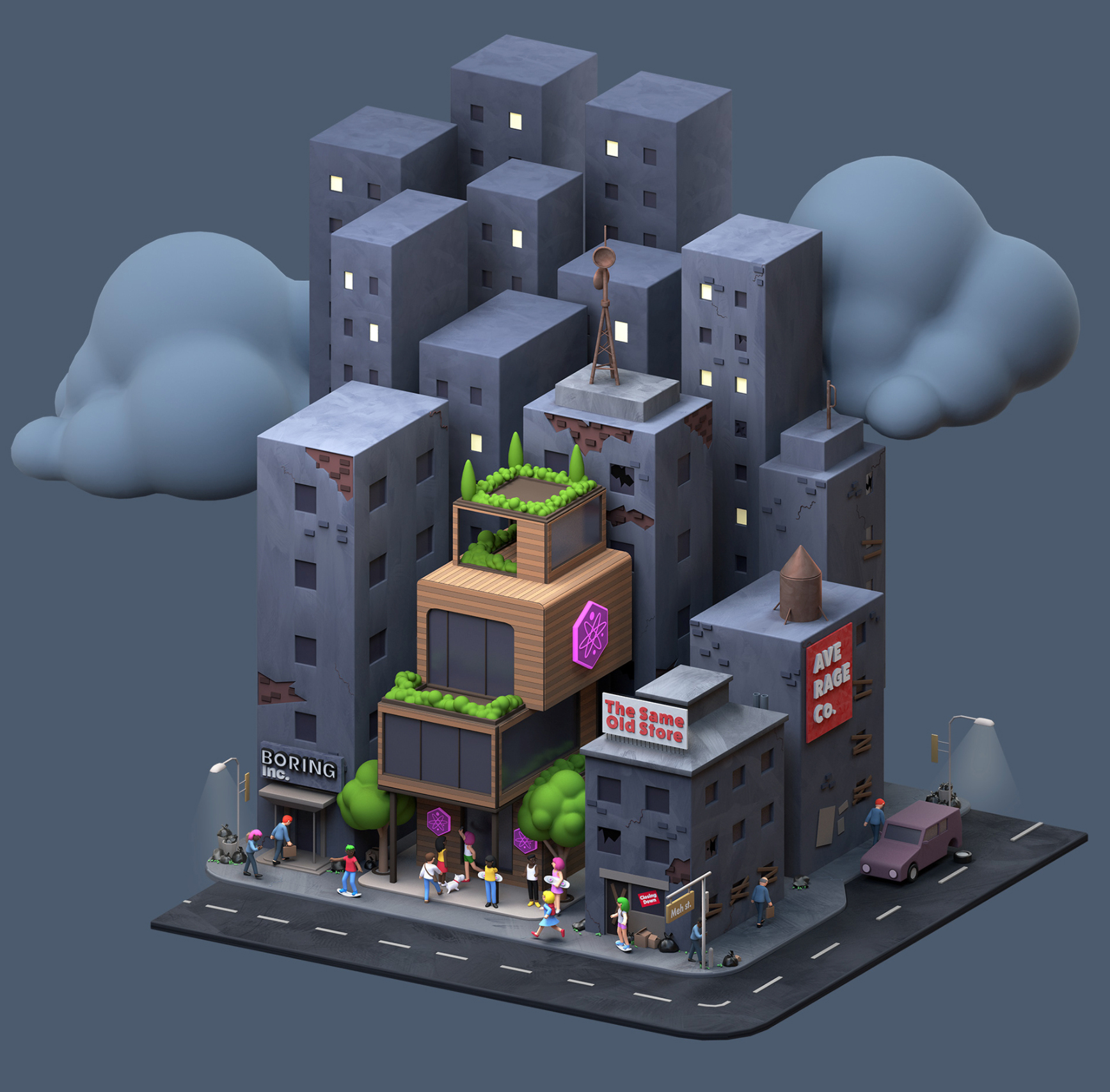 4d风格设计作品欣赏!平面立体感-平面设计