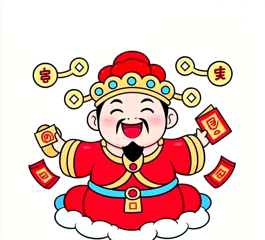 财神爷简笔画教程,轻松掌握画法