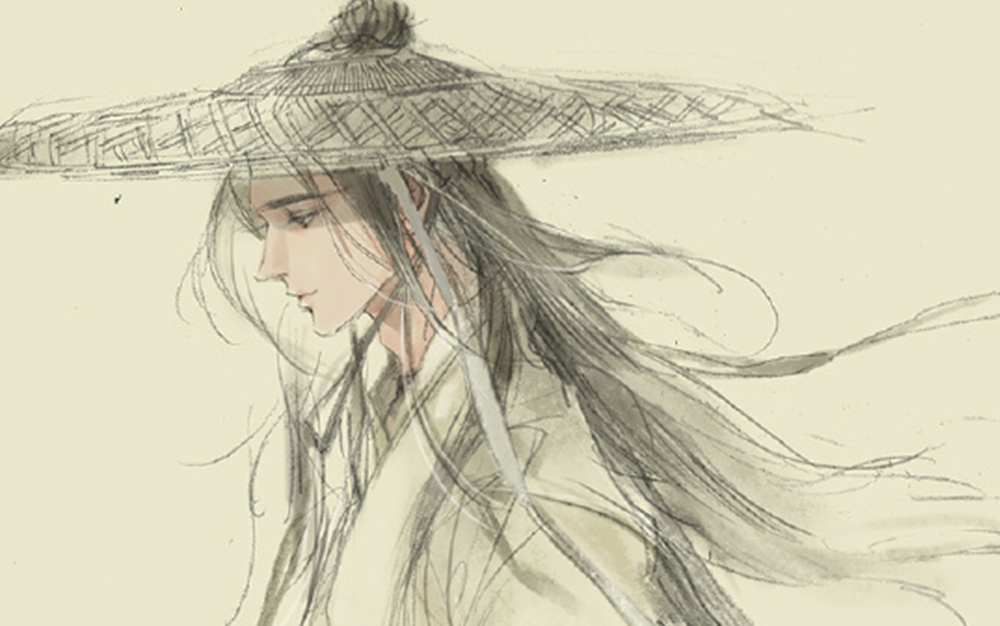 《天官赐福》长阳画的花怜,谢怜有仙人气质,黑白画风很耐看!