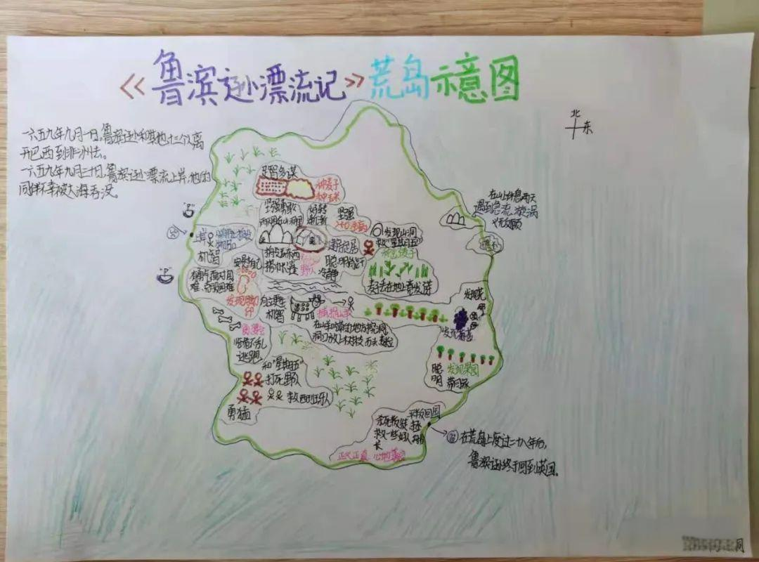 《鲁滨逊漂流记》荒岛生存状态图