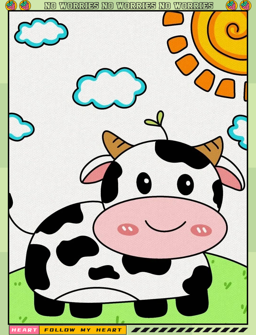 儿童简笔画教程:《小奶牛》轻松上手!