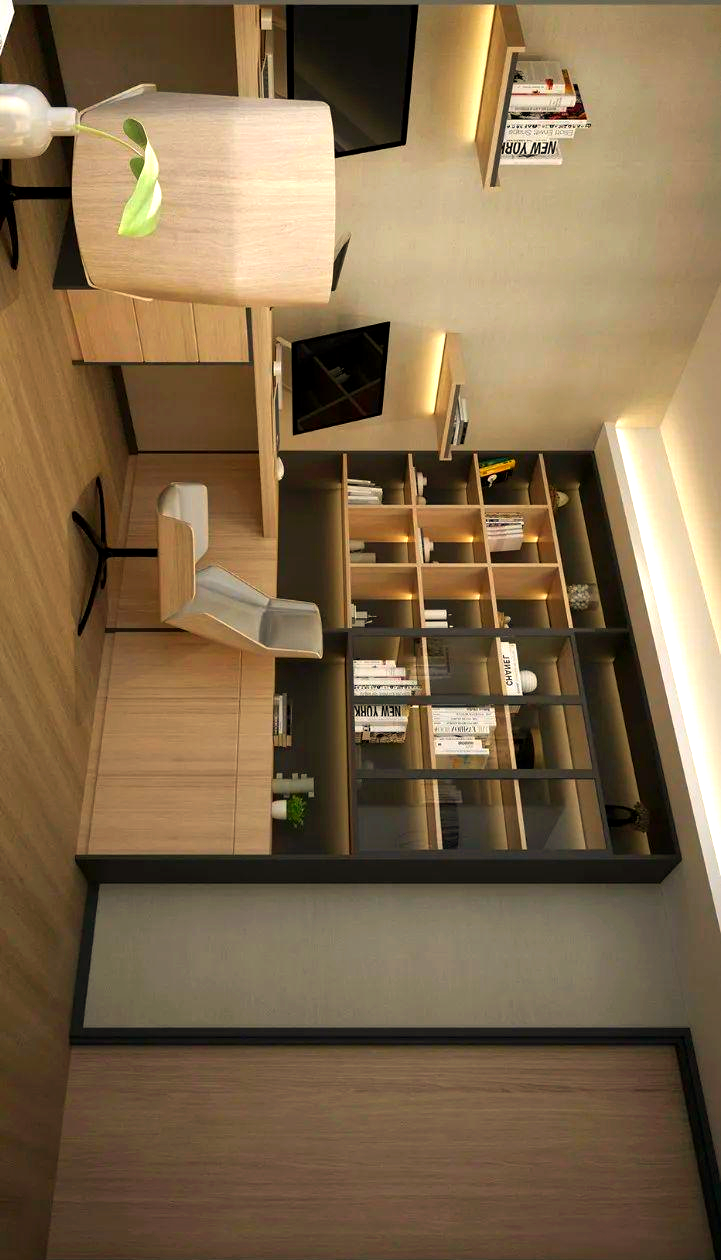 连体书桌与书柜的多样组合,美观又实用!