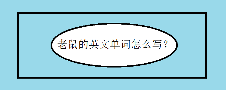 老鼠的英文单词怎么写?