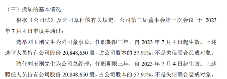 英华融泰选举刘玉刚为公司董事长 2022年公司净利272184万