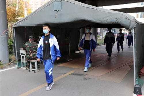淄博一中开展常态化疫情防控演练