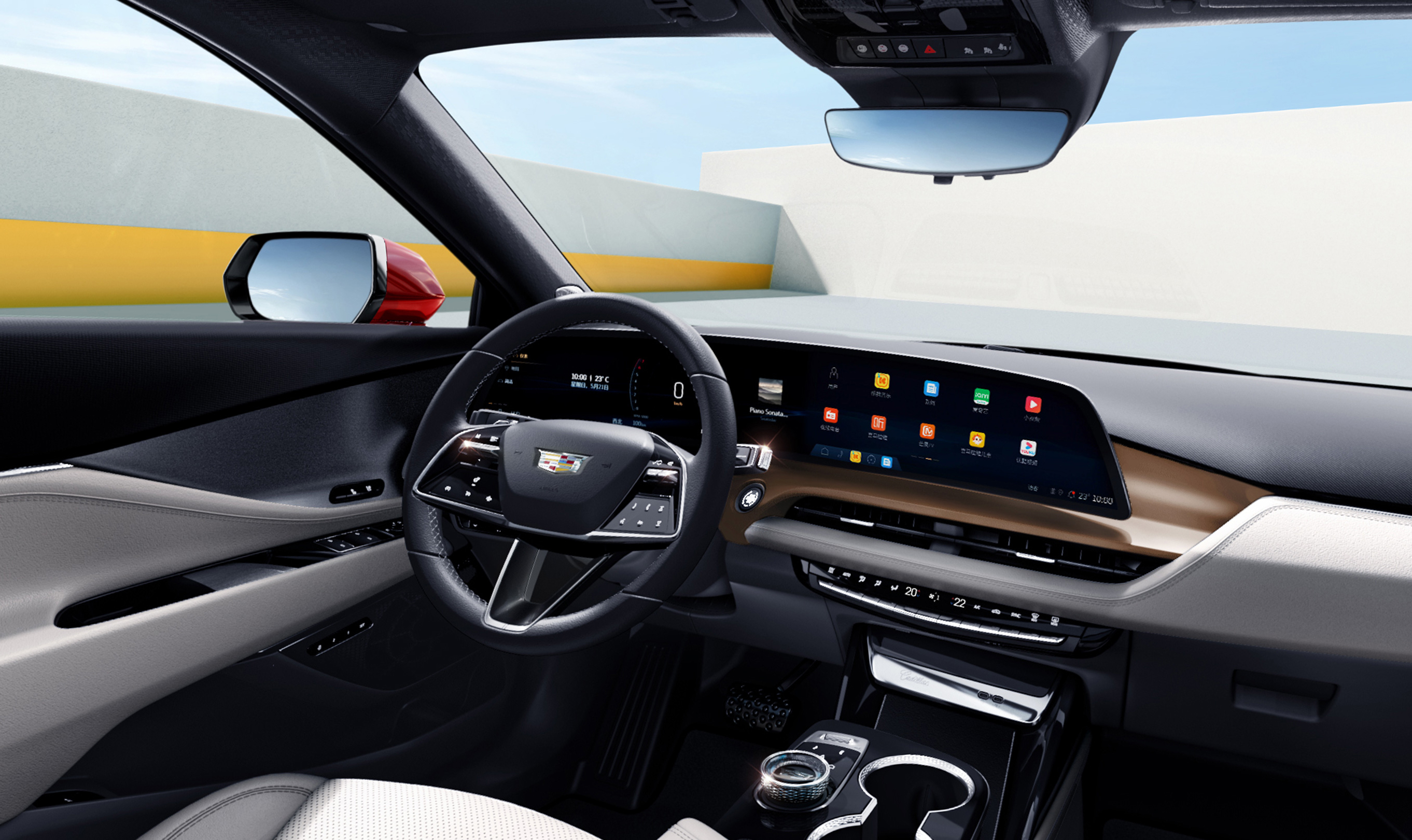 凯迪拉克全新车型gt4惊艳亮相,搭33英寸一体中控屏,2.0t 48混动