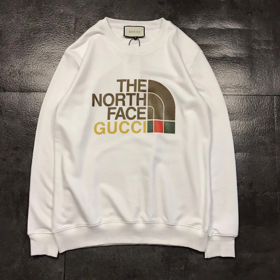 2021秋季gucci古驰联名北面字母印花卫衣