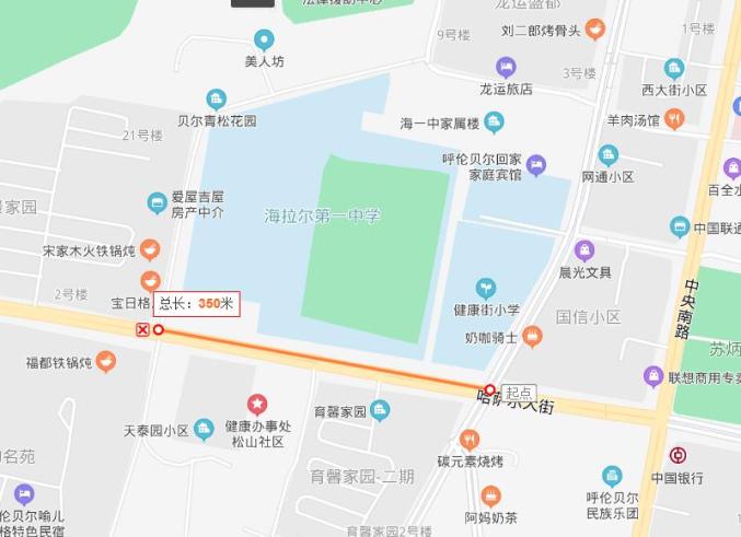 海拉尔街道分布图图片