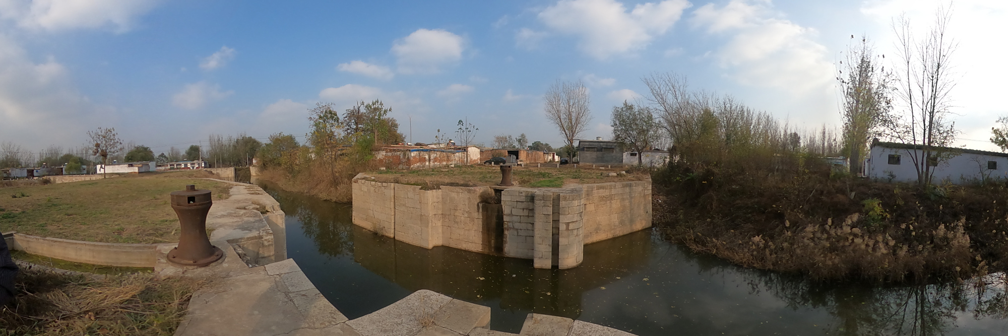 探秘聊城周店元代古船闸,看古人如何在不同高度的河流间航行的?