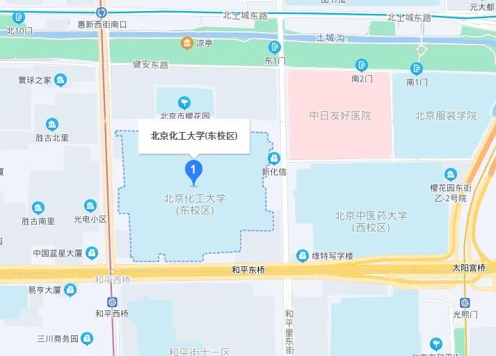 北京化工大学地图图片