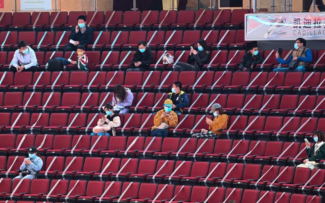 五棵松体育中心接待1000名观众进行"压力测试"