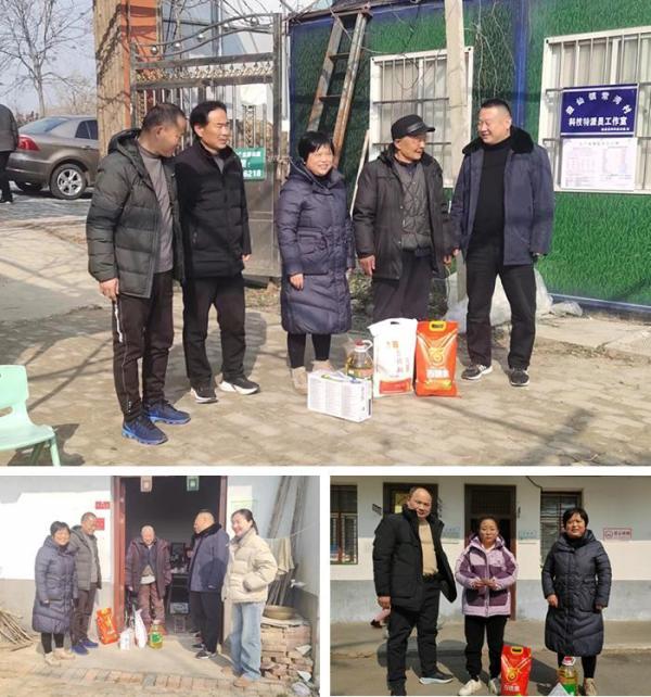 临泉县迎仙镇中心学校慰问走访退休教师,困难党员干部