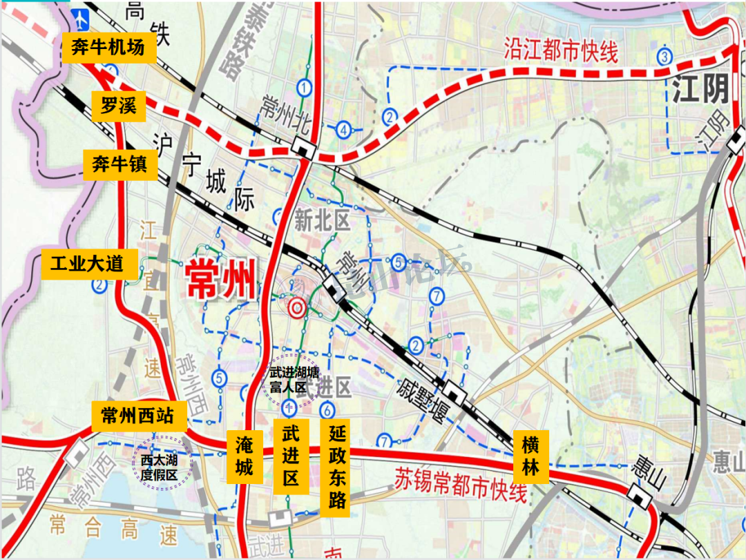 蘇錫常城際鐵路站點曝光,蘇州19站,無錫10站,常州9站