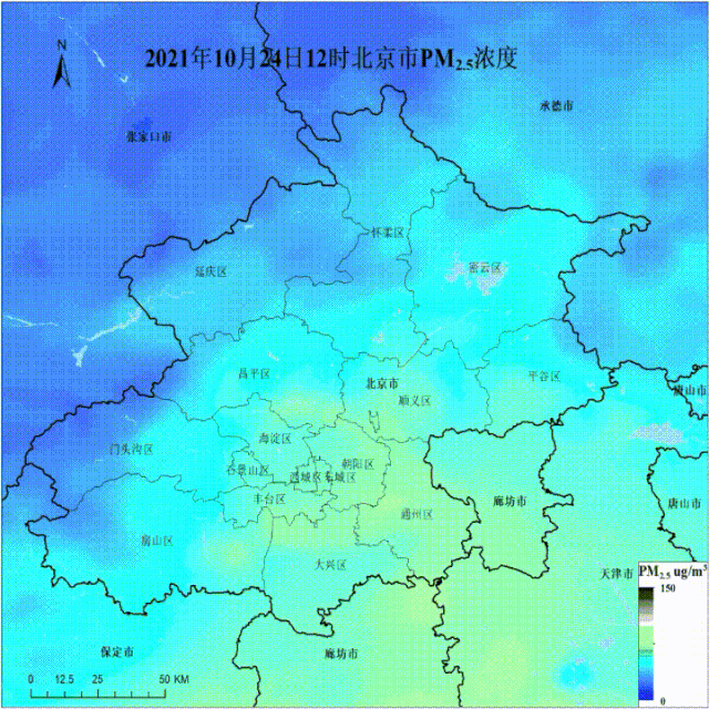 北京雾霾地图实时图片