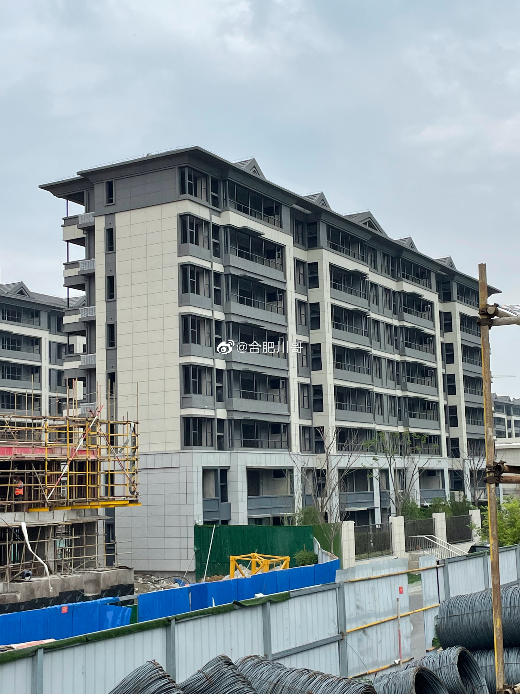 新家|琥珀晴川里外立面施工基本完成 绿化工程进行中