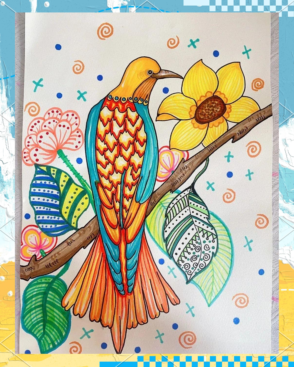 小学绘画创意线描精选,张张都值得收藏,快来欣赏吧!