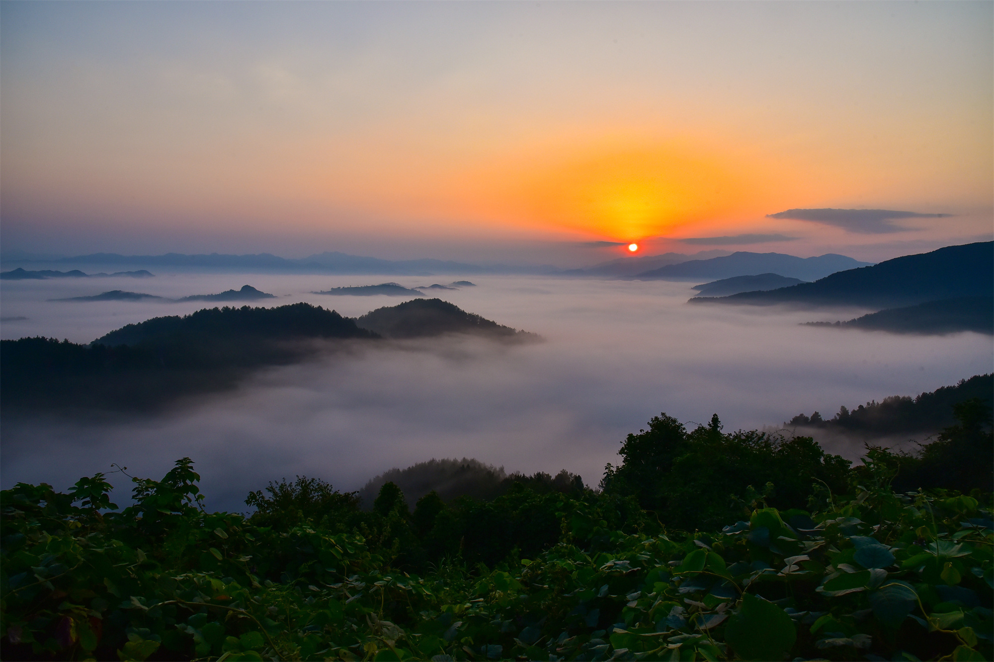 陕西平利:云海日出女娲山