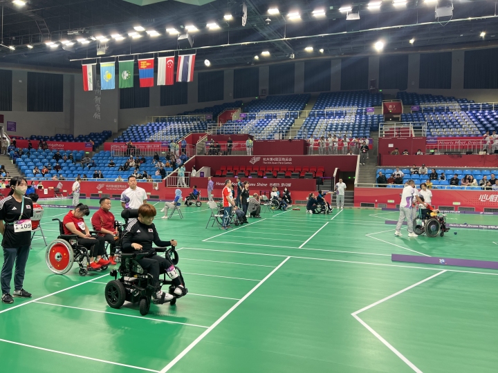 杭州亚残运会硬地滚球比赛开赛首日:一场体力,脑力,心力的较量