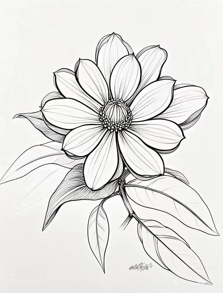 多种花卉的简笔画黑白画线稿素材及绘制方法详解