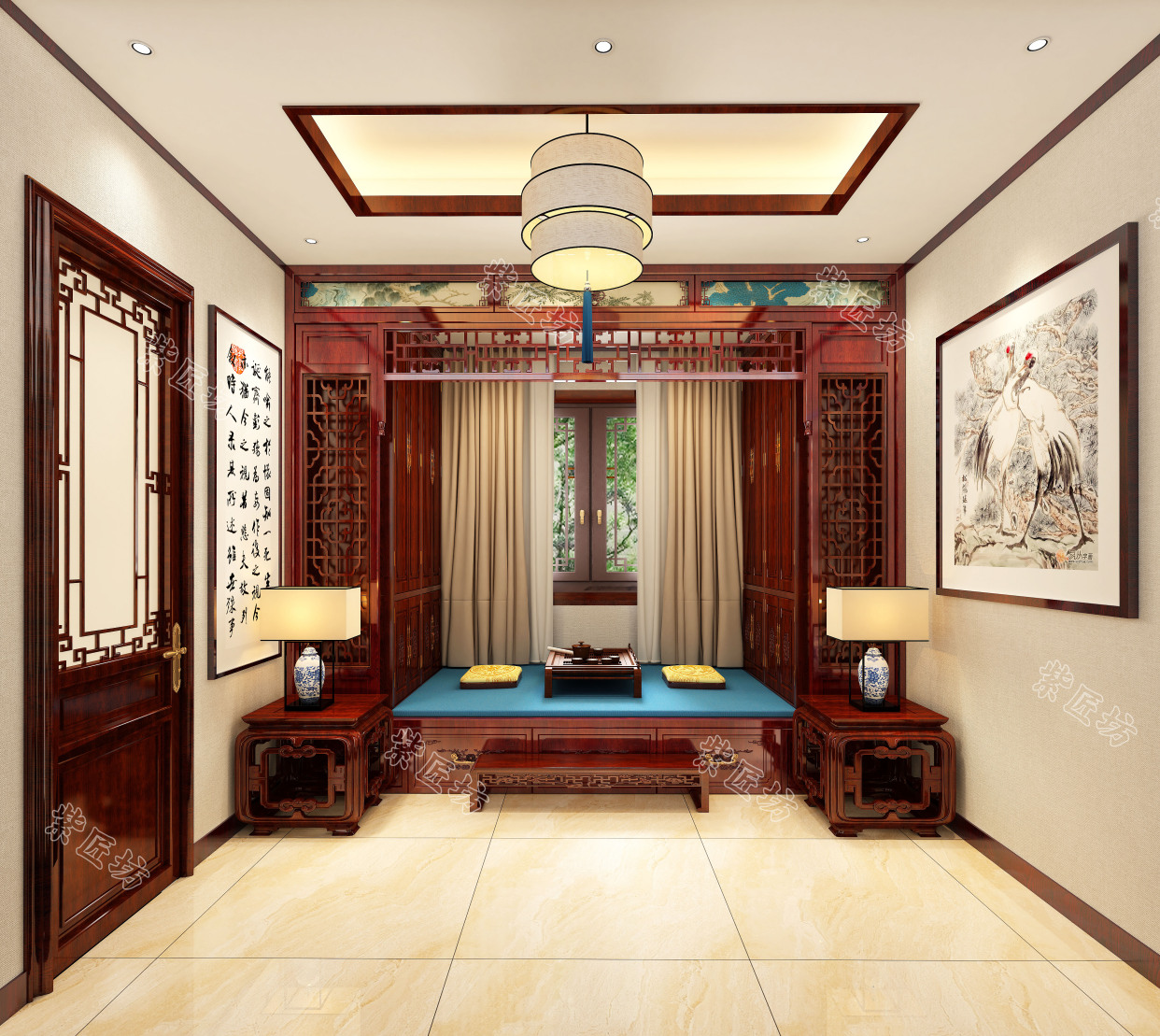 石家庄中式装修丨中式暖阁小空间大品味