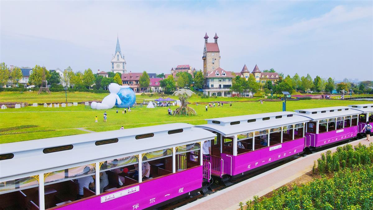 快去武汉市蔡甸区花博汇景区赏月打卡