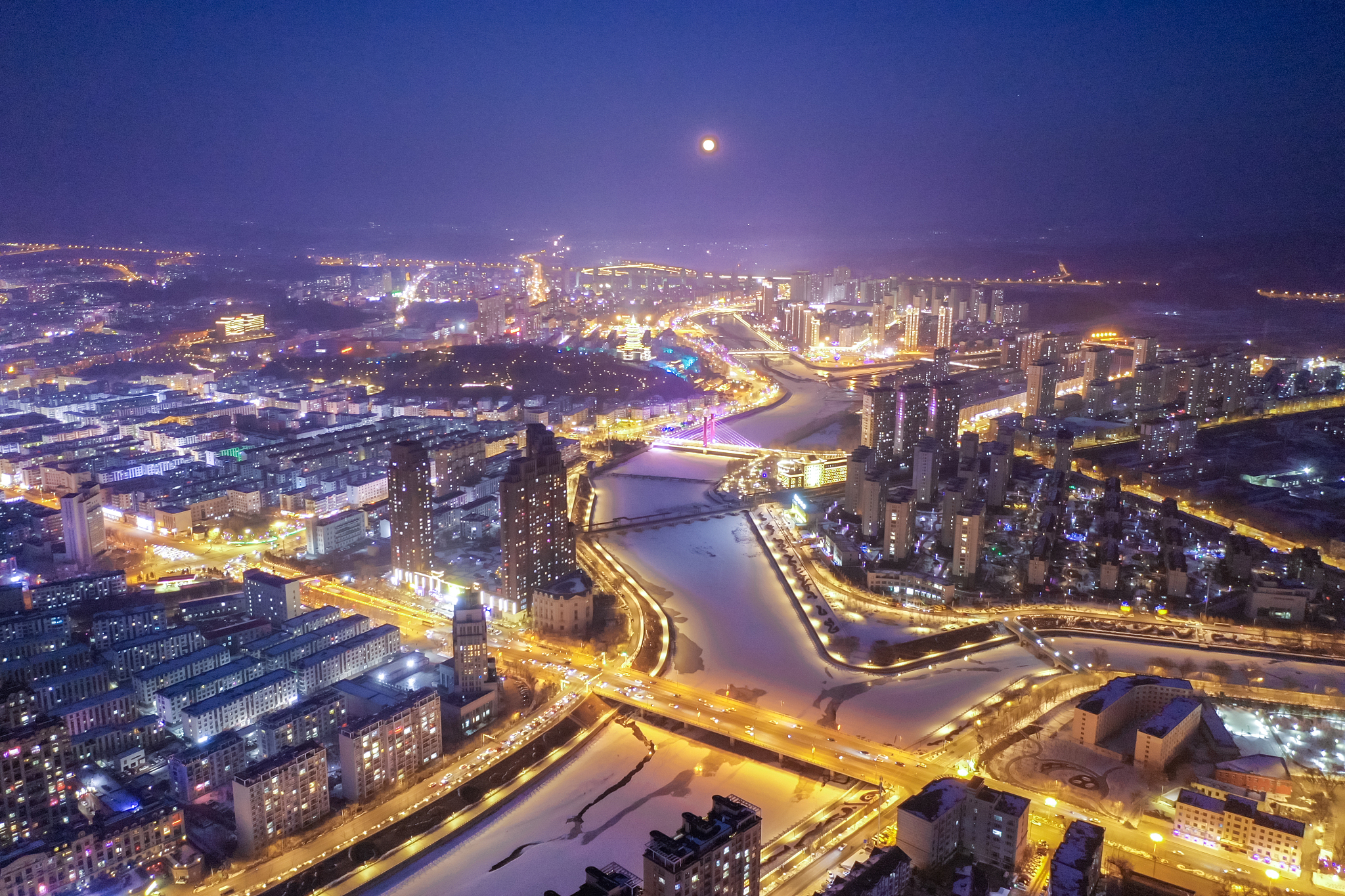 辽源市夜景图片