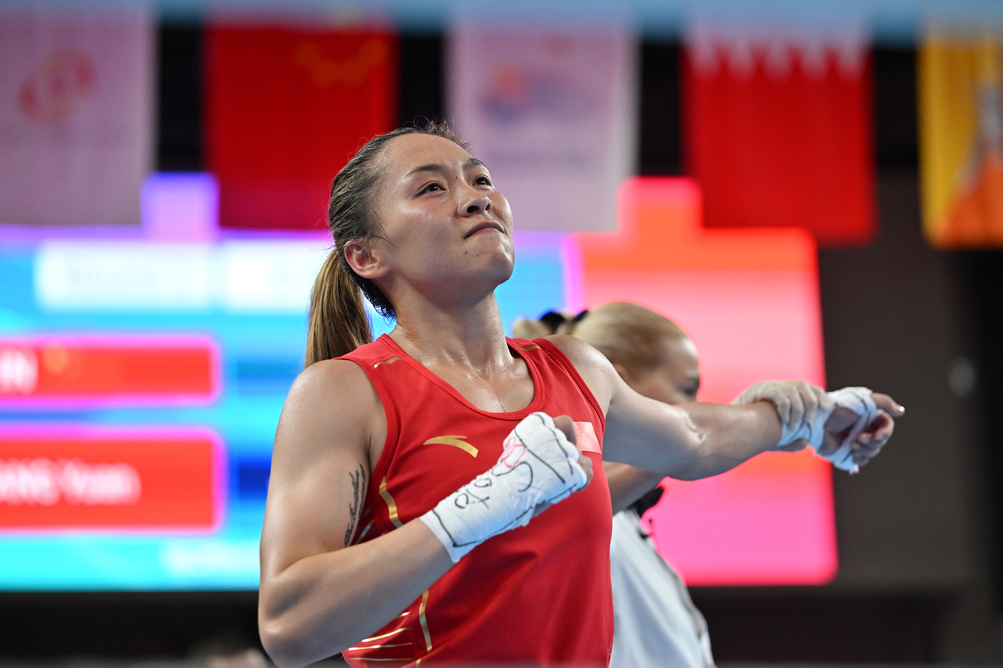 杭州亚运会|亚运会拳击比赛上演巴黎席位之争 中国女拳手常园取得"