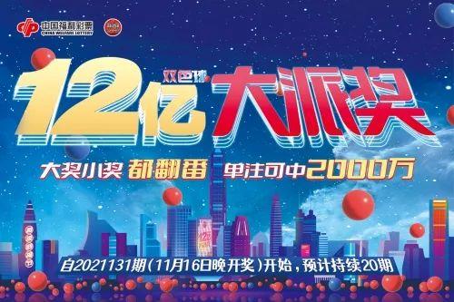 福彩双色球12亿大派奖!它来啦!