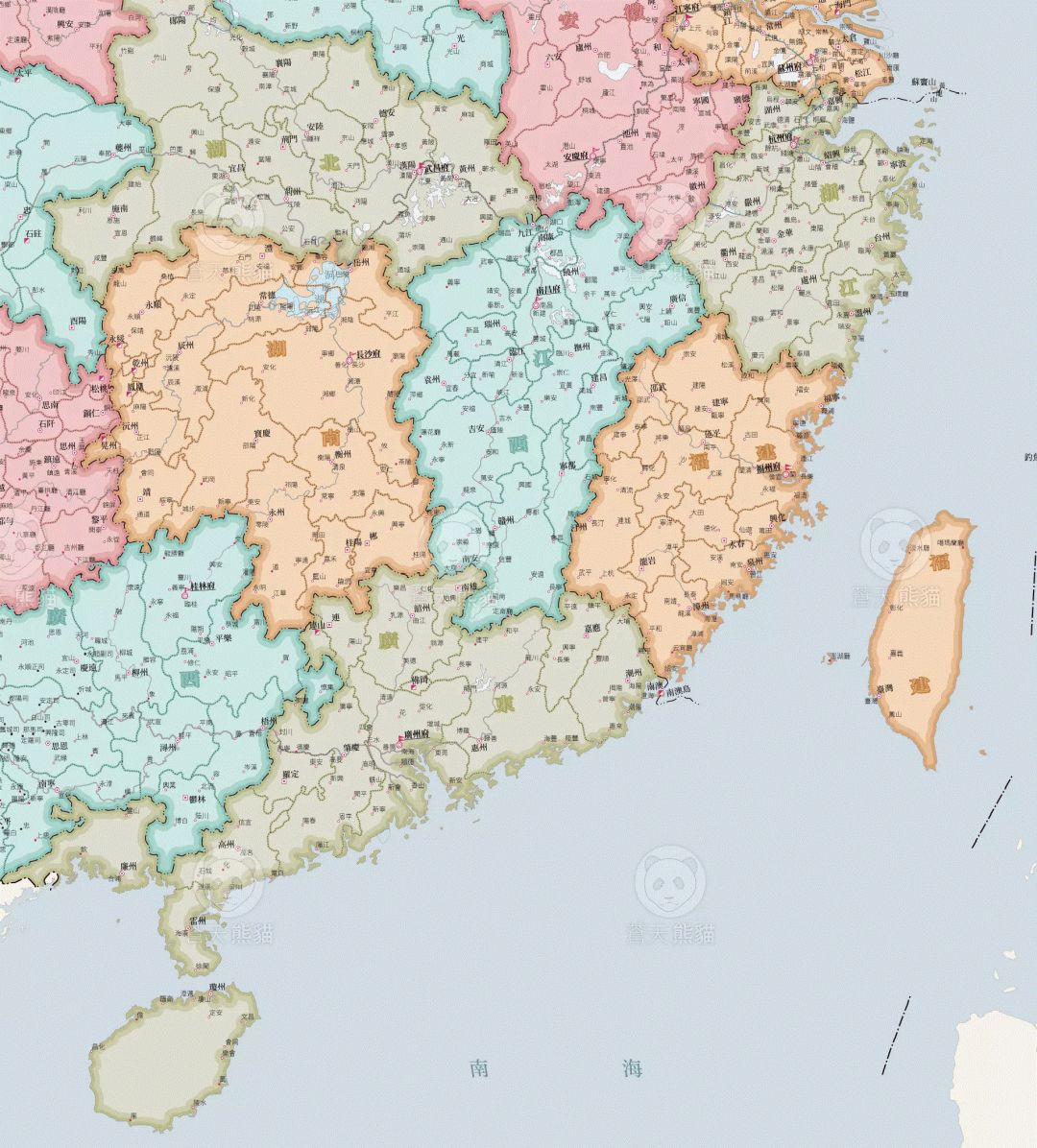 1820年,大清分府详细政区图