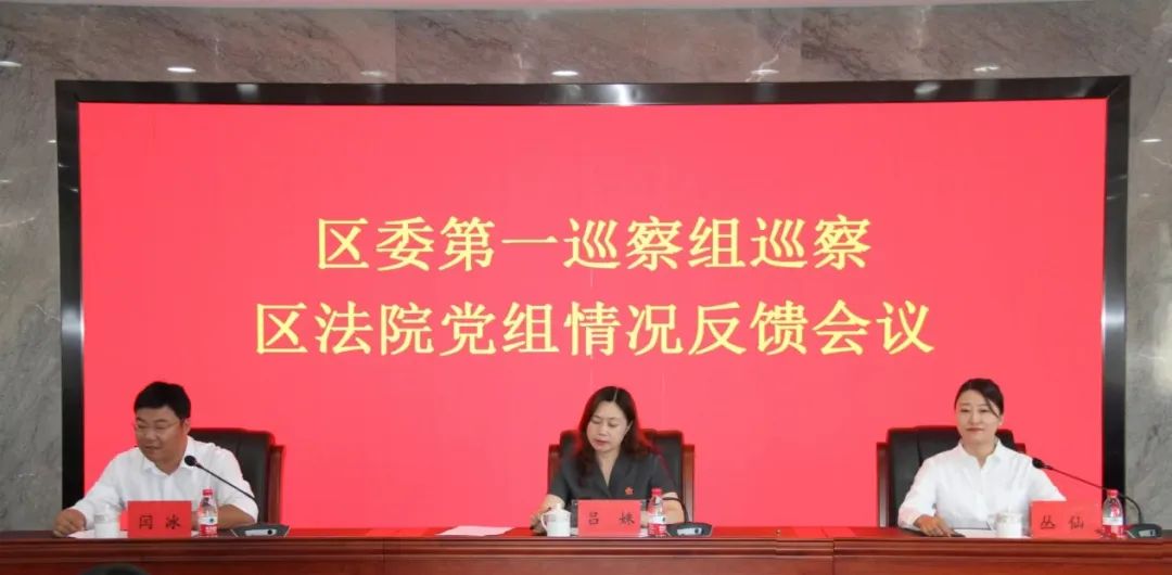 区委第一巡察组在振兴区法院召开巡察情况反馈会议