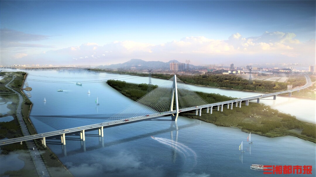 围挡后面丨主墩湘江之钻10月封顶,香炉洲大桥预计明年3月合龙
