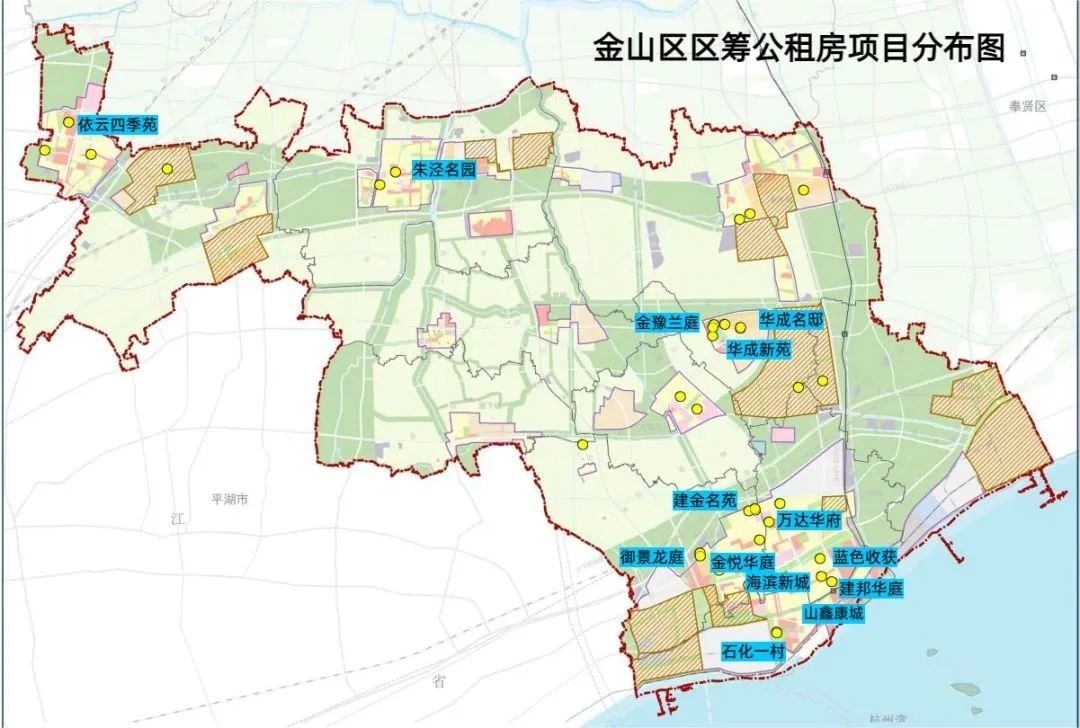 金山区街镇划分地图图片