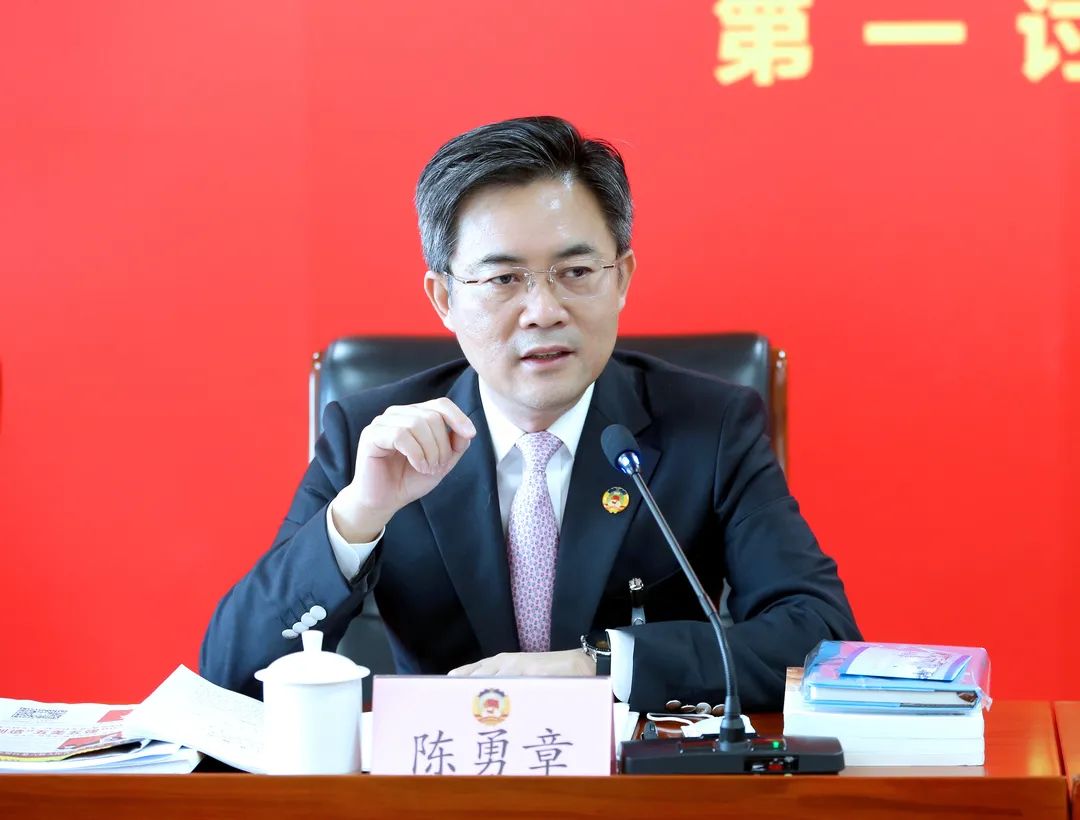 袁泉,张培荣,陈勇章,骆大进参加人大,政协分组审议和讨论