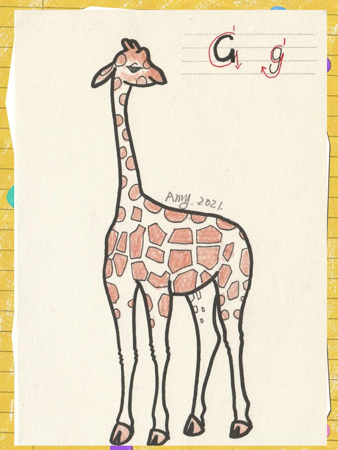 美术|探索长颈鹿的绘画技巧与步骤