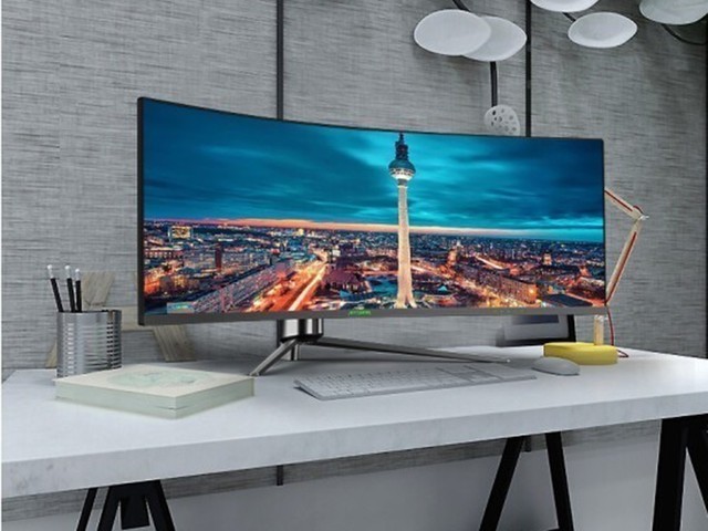 蚂蚁电竞49英寸准4k曲面带鱼屏显示器到手3499元