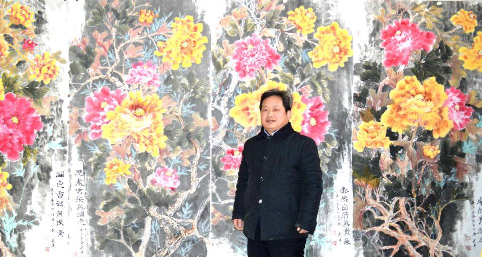 三乐堂书画|黄建军|我画写意牡丹