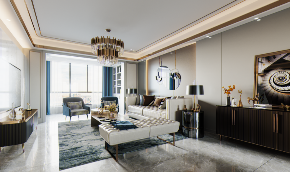 现代轻奢风格,营造时尚高级感空间