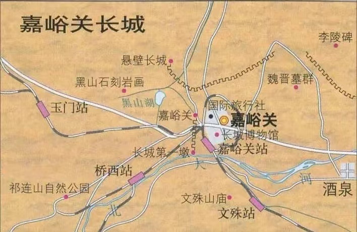 嘉峪关关城三个景点如何走